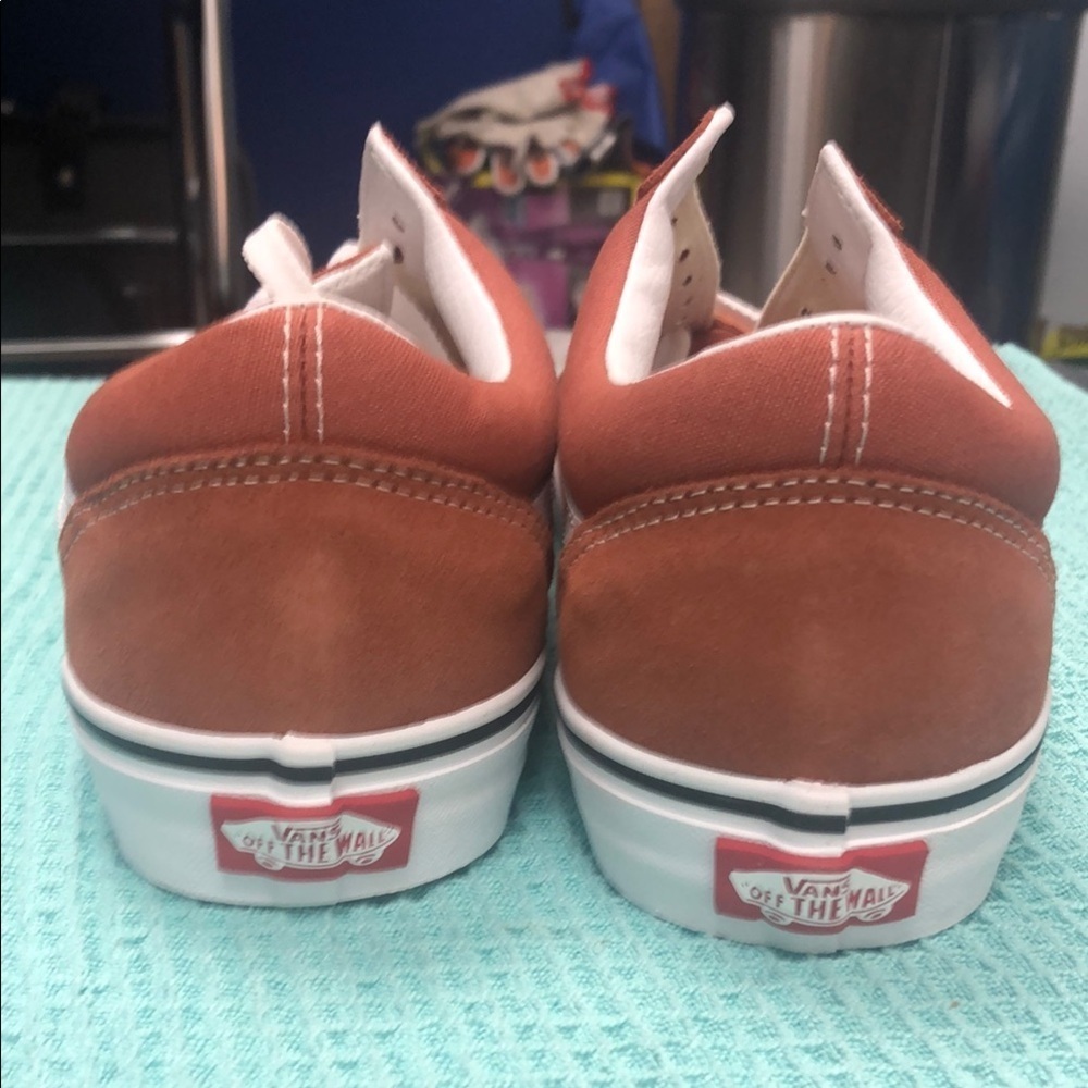 Vans Men's Auburn and White Sneakers - Picture 5 of 6